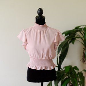 StellaLluce Chiffon Blush Top NWT